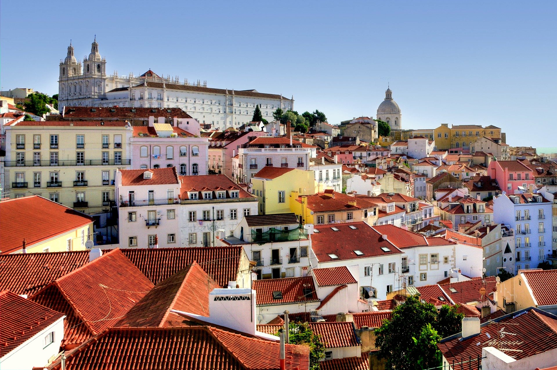 Alfama, Lisbon's oldest neighbourhood, with traditional houses